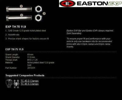 Montážní sada řidítek EASTON EXP EXP TH 75 11.9