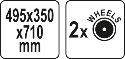 Vozík na nářadí pojízdný plastový, 2 sekce Yato YT-09160