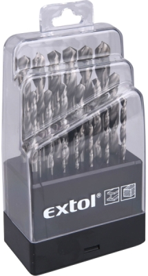 Sada vrtáků na kov EXTOL CRAFT 19ks HSS 1-10mm