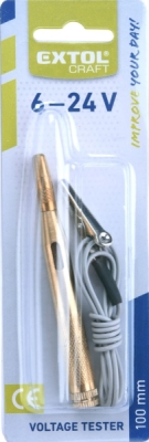 EXTOL CRAFT zkoušečka napětí 6-24V, 100mm, 5112