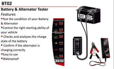 Tester baterie a alternátoru BS-BATTERY BT02