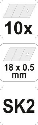 Yato Ostří lomené náhradní 18 x 0,4mm 10 ks