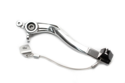 Brzdový pedál MOTION STUFF 83P-0930102 silver body, black steel fixed tip Steel Fixed Tip