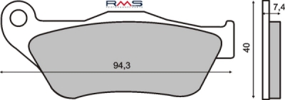 Brzdové destičky RMS 225100770 organické