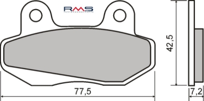 Brzdové destičky RMS 225102590 organické