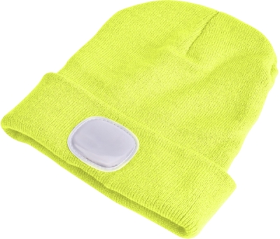 Čepice s čelovkou 4x45lm, USB nabíjení, fluorescentní žlutá, univerzální velikost EXTOL LIGHT