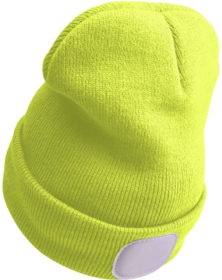 Čepice s čelovkou 4x45lm, USB nabíjení, fluorescentní žlutá, univerzální velikost EXTOL LIGHT