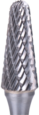 Fréza karbidová, konická 14° zakulacená, pr.12x28mm/stopka 6mm, sek střední EXTOL INDUSTRIAL