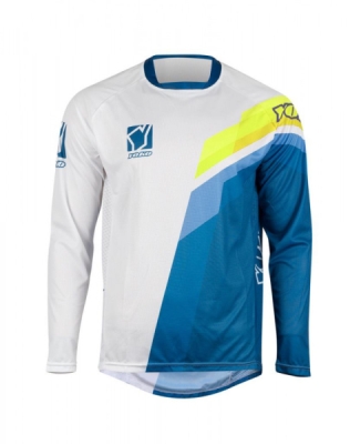 Motokrosový dres YOKO 66-196602-S VIILEE bílý / modrý / žlutý S (1.66-196602-S)