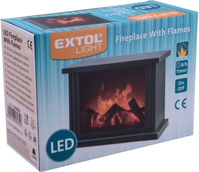 Krb s plápolajícím ohněm 43400 LED EXTOL LIGHT