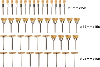 Kartáče pomosazené, sada 45ks EXTOL CRAFT