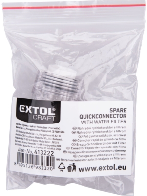Filtr s konektorem pro rychlospojku, průhledný, G 3/4” EXTOL CRAFT