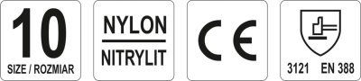 Yato Pracovní rukavice nylon/nytrylit