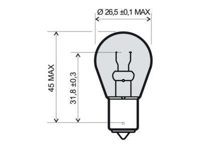 Žárovka RMS 246510191 12V 21W , P21W BA15S bílá