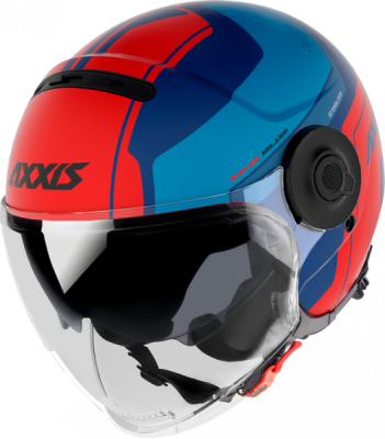 Otevřená helma AXXIS 42618872534 RAVEN SV ABS milano matt blue red S