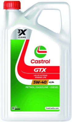 Motorový olej Castrol GTX A3/B4 5W-40, 5L