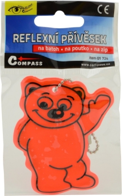 Compass přívěšek reflexní bear - oranžový