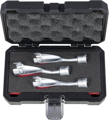 Sada klíčů na matice vstřikovacího vedení, 1/2" 12hranné, 14-19 mm, 3 ks - QUATROS QS20802