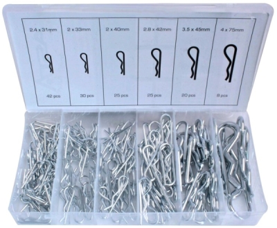 Závlačky pružinové 2.0-4.0 mm, sada 150 ks - ASTA A-TC514