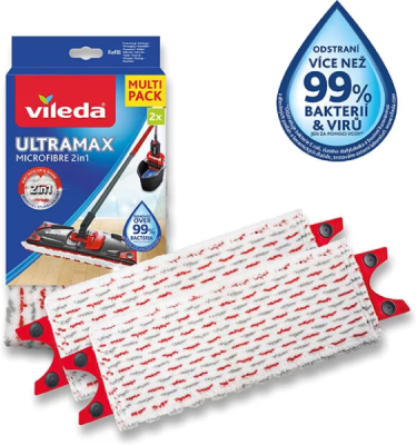 Vileda Náhrada na mop ULTRAMAX Microfibre 2v1, 2ks