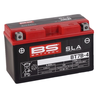 Továrně aktivovaná motocyklová baterie BS-BATTERY BT7B-4 (YT7B-4)