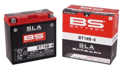 Továrně aktivovaná motocyklová baterie BS-BATTERY BT14B-4 (YT14B-4) SLA