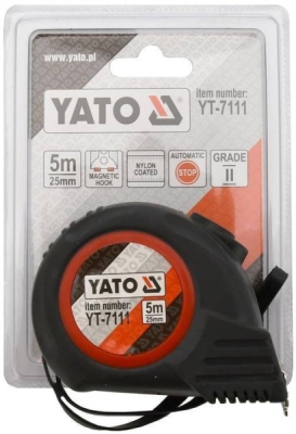 Metr svinovací 5 m x 25 mm autostop Yato YT-7111