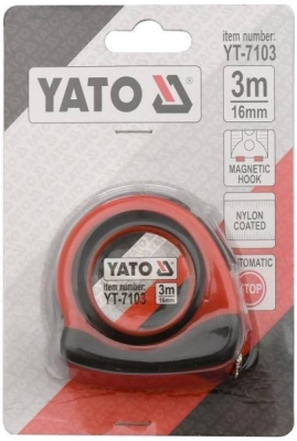 Metr svinovací 3 m x 16 mm autostop Yato YT-7103