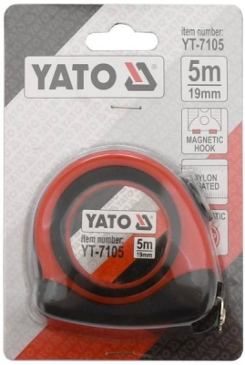 Metr svinovací 5 m x 19 mm autostop Yato YT-7105