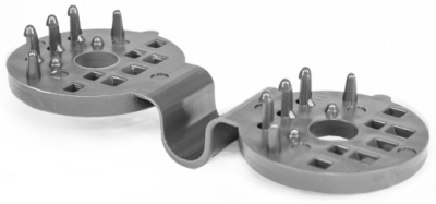 Upínací spona na sítě, tkaniny, šedá, BUNGEE CORD CLIPS BRADAS BCK4-GY-L