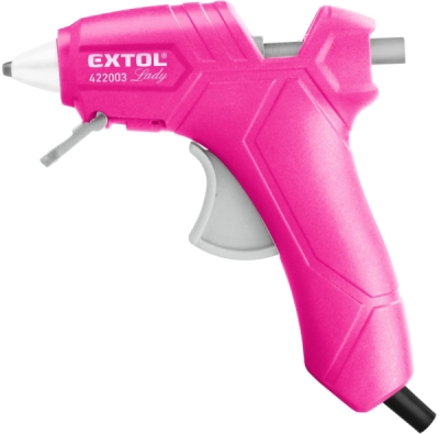 Pistole tavná lepící, ⌀7,2mm, 25W, růžová EXTOL LADY