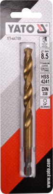 Vrták na kov TITAN 1/4" 8,5mm Yato YT-44769