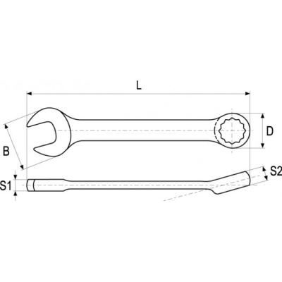 Klíč očkoplochý 8 mm krátký Yato YT-4901