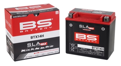 Továrně aktivovaná motocyklová baterie BS-BATTERY 300887 BTX14H (FA) (YTX14H (FA)) SLA MAX (700.300887)
