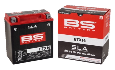 Továrně aktivovaná motocyklová baterie BS-BATTERY BTX16 (FA) (YTX16 (FA)) SLA