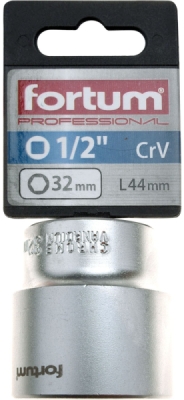 Hlavice nástrčná 1/2", 32mm, L 44mm FORTUM