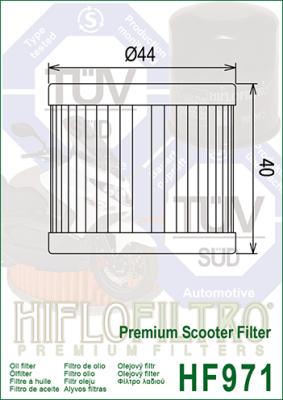 Olejový filtr HIFLOFILTRO HF971