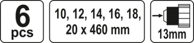 Yato Sada hadovitých vrtáků do dřeva 10.12.14.16.18.20 délka 460mm