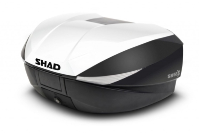 Vrchní kufr na motorku s barevným krytem SHAD 130.D0B58206+D1B58E0 SH58X bílá se zámkem PREMIUM