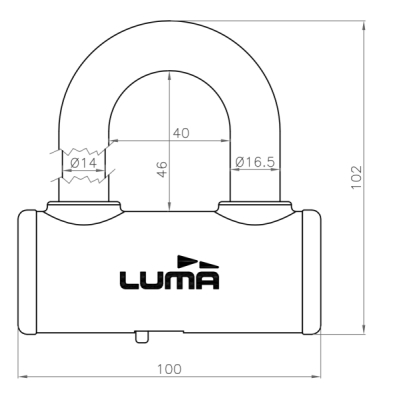 Zámek LUMA ESCUDO PROCOMBI HOAPROF žlutá