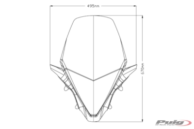 Plexi štít PUIG V-TECH LINE TOURING 20637H kouřová