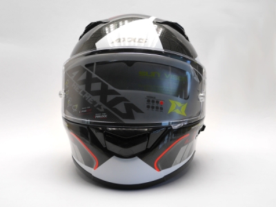 Integrální helma AXXIS 42327140028 RACER GP CARBON SV spike a0 lesklá perleťová bílá XXL (42327140008)