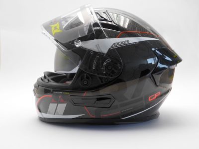 Integrální helma AXXIS 42327140028 RACER GP CARBON SV spike a0 lesklá perleťová bílá XXL (42327140008)