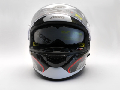 Integrální helma AXXIS 42327140028 RACER GP CARBON SV spike a0 lesklá perleťová bílá XXL (42327140008)