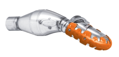 Exhaust head pipe guard POLISPORT 8483800002 ARMADILLO dlouhé oranžová