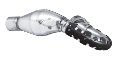 Exhaust head pipe guard POLISPORT 8483700001 ARMADILLO krátké černý