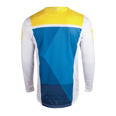 Motokrosový dres YOKO 66-176609-S KISA modrý / žlutý S (1.66-176609-S)