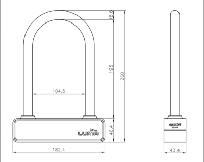 Zámek LUMA ESCUDO 55 HOA55245W 175x245 bílá