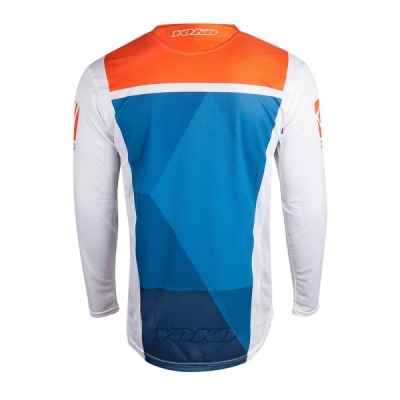 Motokrosový dres YOKO 66-176601-M KISA modrý / oranžový M (1.66-176601-M)