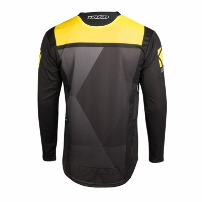 Motokrosový dres YOKO 66-176602-S KISA černý / žlutý S (1.66-176602-S)
